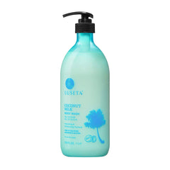 Luseta Coconut Milk Body Wash bottle showing gentle cleansing and hydration