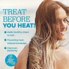 Luseta Coconut Milk Protectant Spray applied to hands for even coverage.