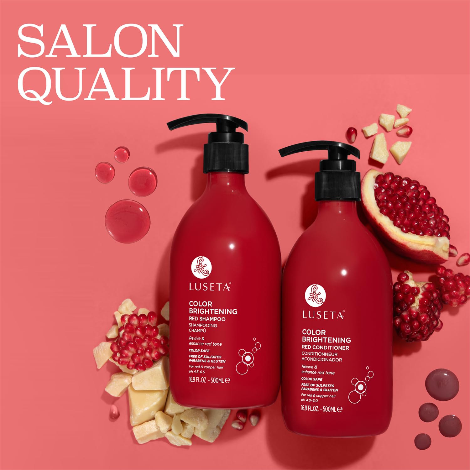 Luseta cruelty-free stamp signals ethical hair care.