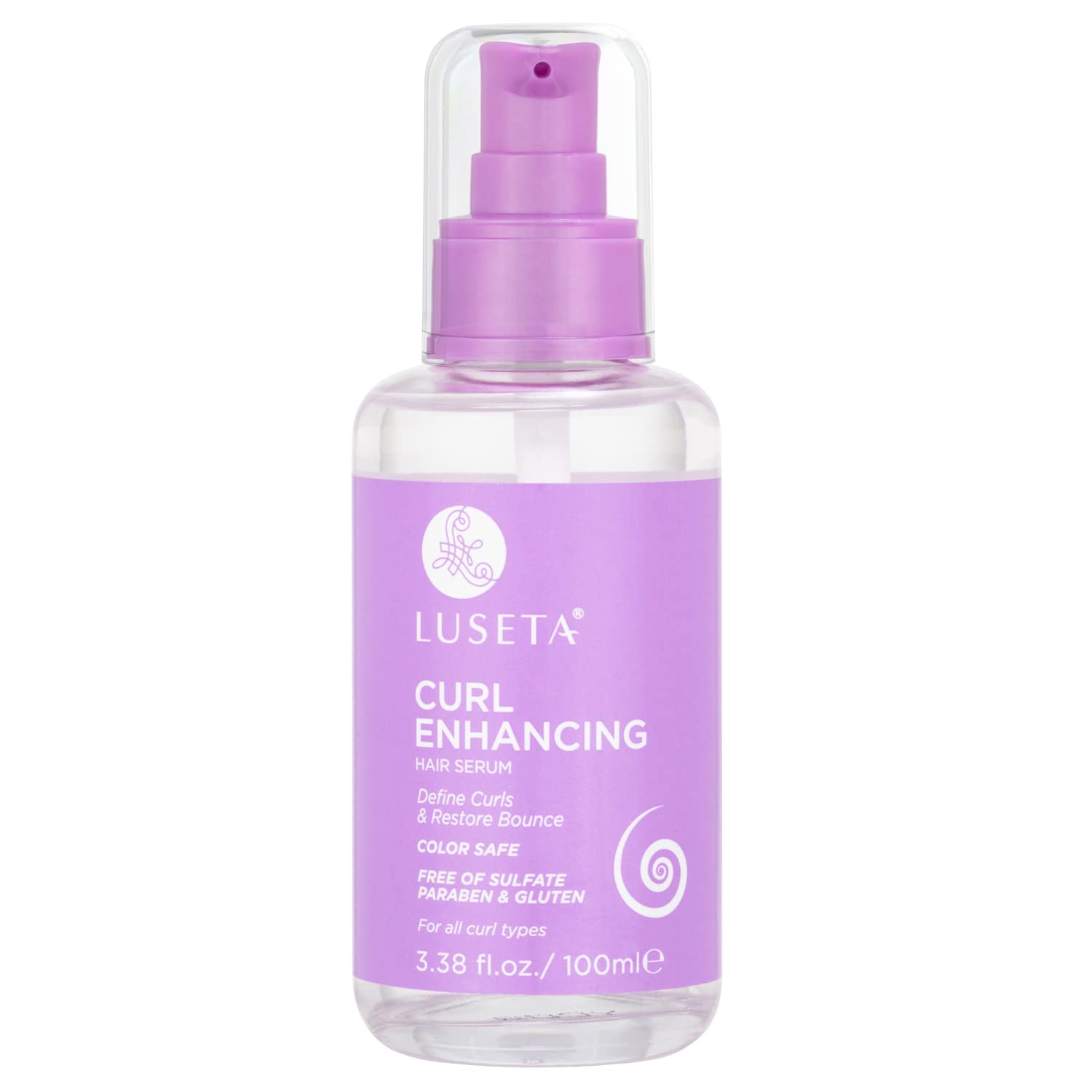 Luseta Curl Enhancing Hair Oil bottle pour delivers smooth, frizz-controlled curls
