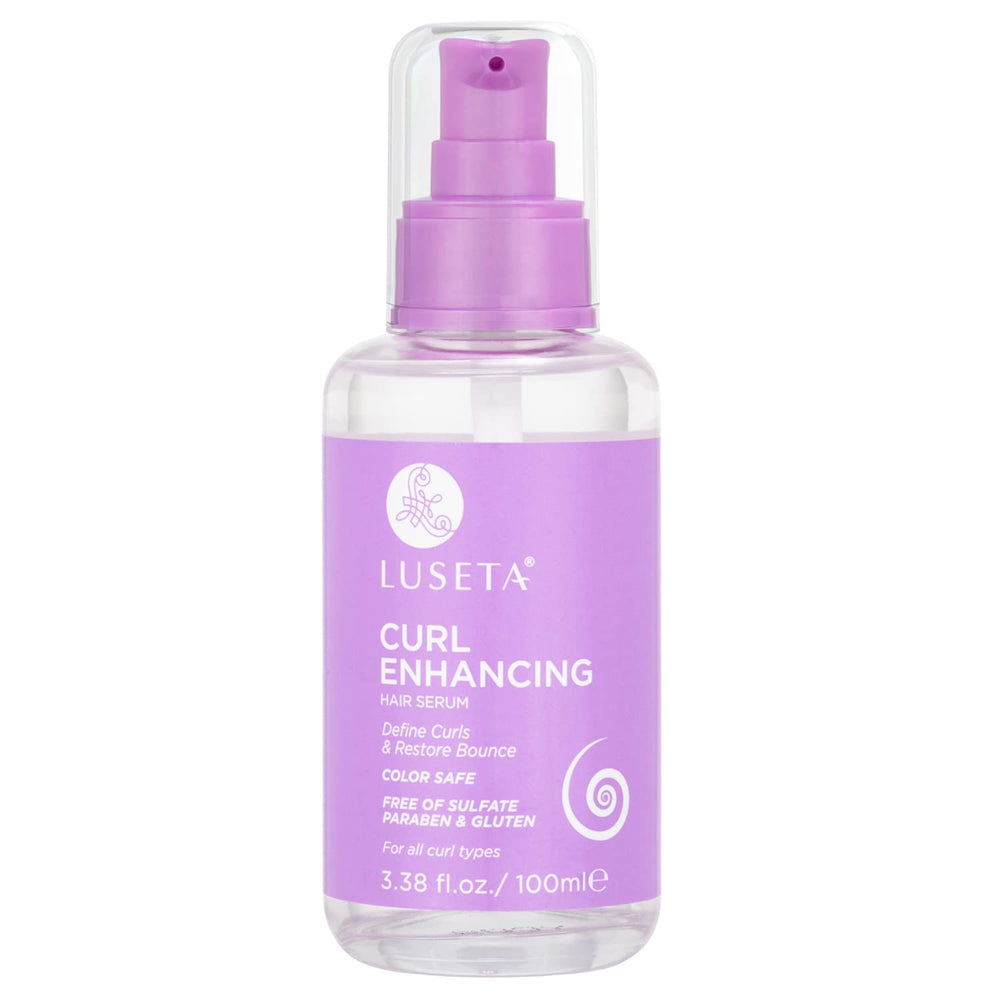 Luseta Curl Enhancing Hair Oil bottle pour delivers smooth, frizz-controlled curls