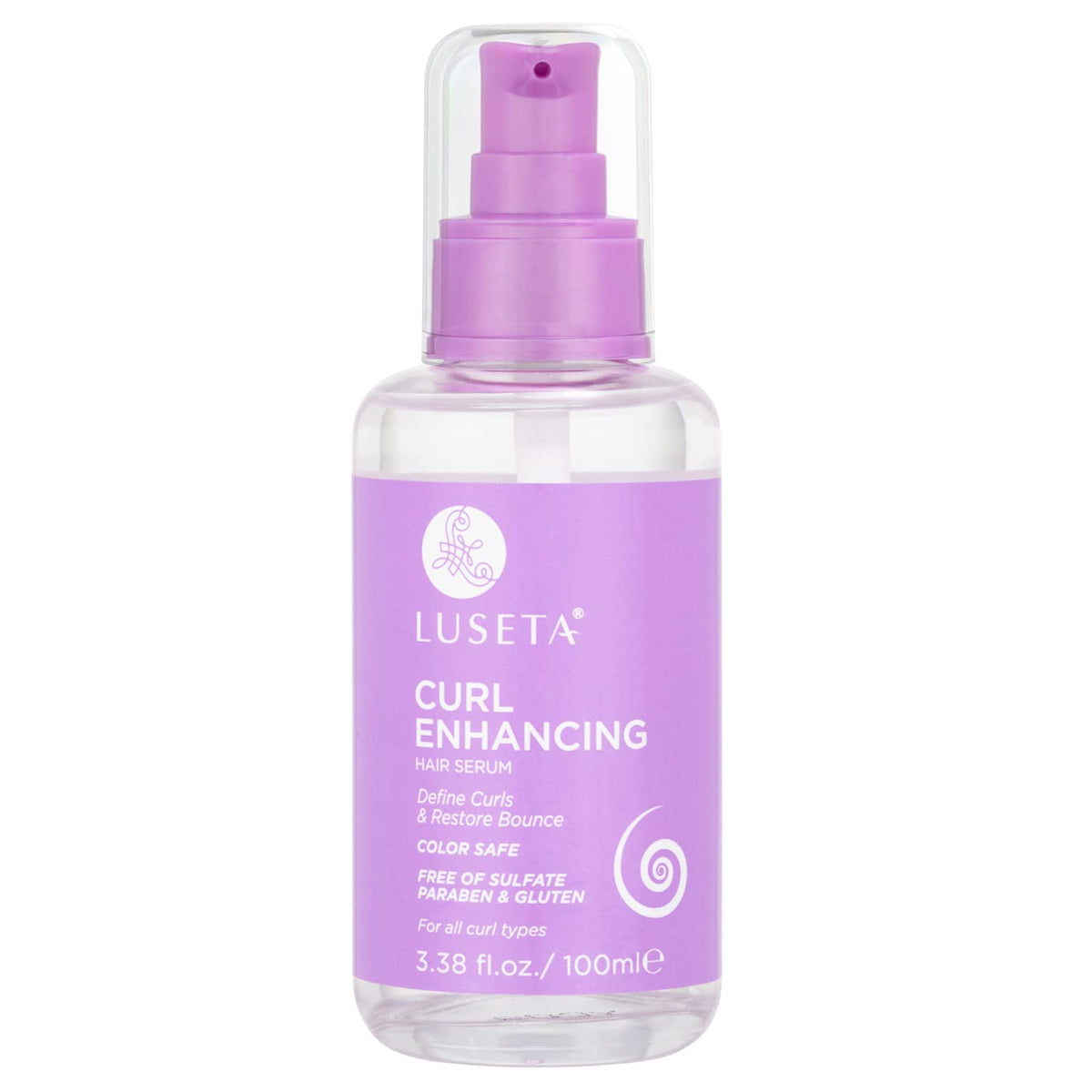 Luseta Curl Enhancing Hair Oil bottle pour delivers smooth, frizz-controlled curls