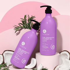 L Luseta curly conditioner bottle delivers deep moisture to detangle and define waves.