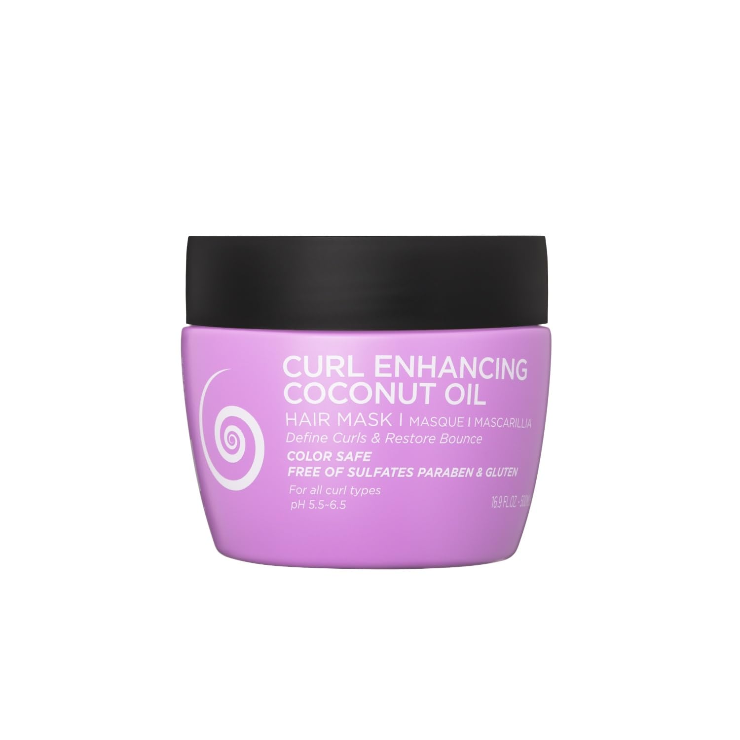 Luseta Curly Hair Mask bottle closeup for defined, moisturized curls.