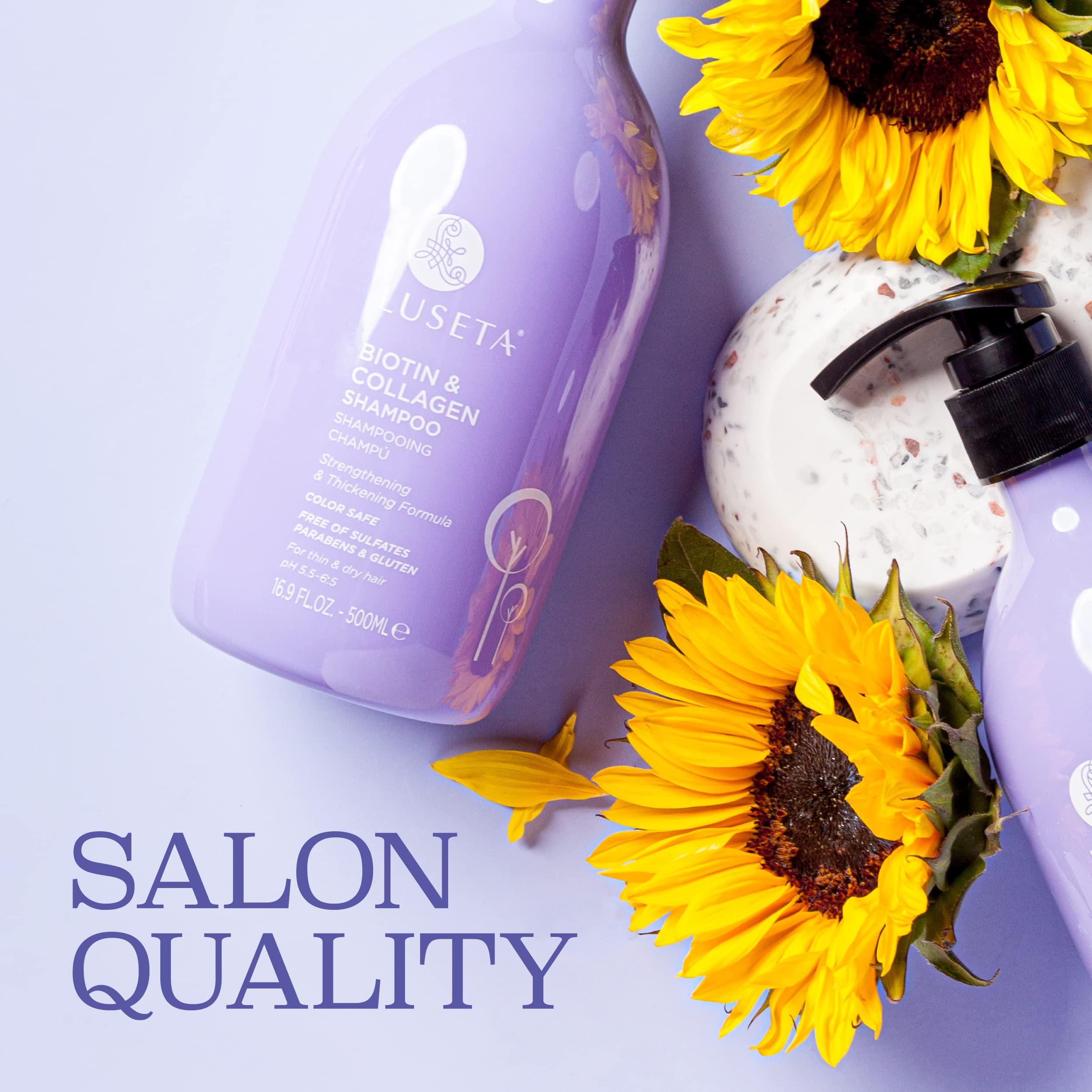 Luseta daily hair care routine supports volume and shine.
