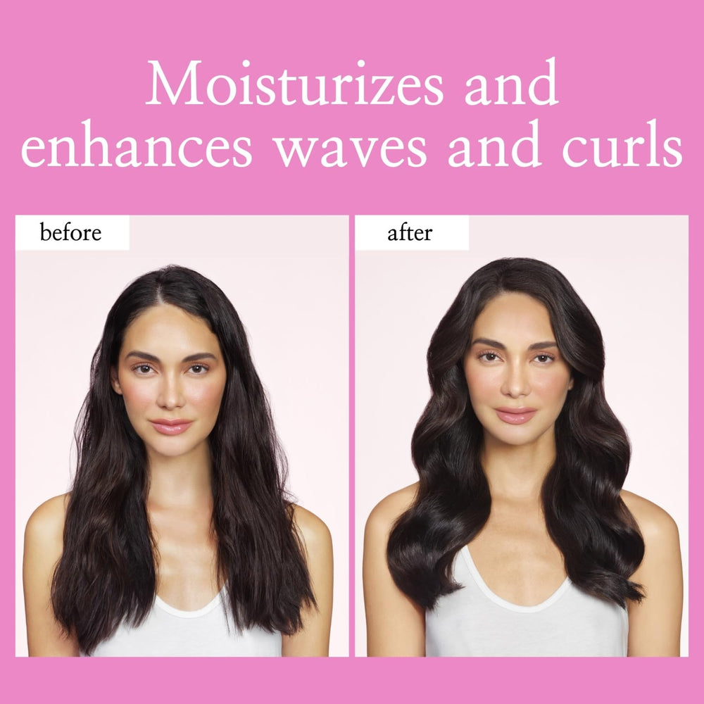 Luseta cream massaged into damp curls for even distribution.