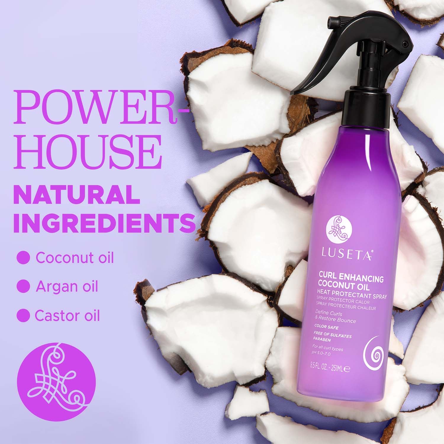 Luseta curl definition on damp hair with even distribution.