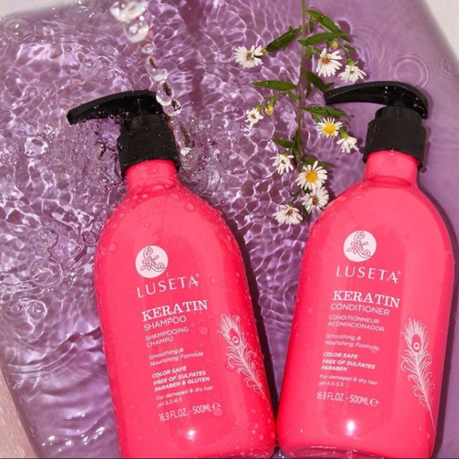 L LUSETA Emballage soin cheveux, ensemble kératine pour routine quotidienne
