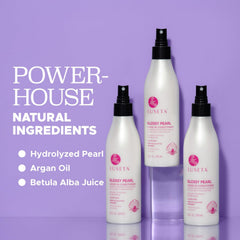 Luseta Glossy Pearl Leave-In Conditioner applied to damp hair for easy styling.