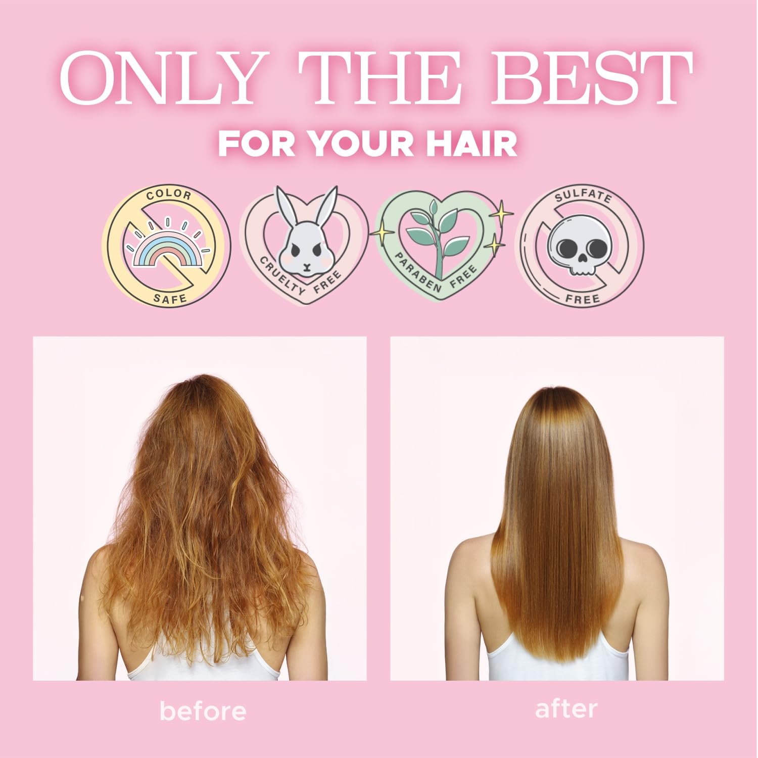 Luseta Glossy Pearl Leave-In Conditioner sulfate-free formula on label.