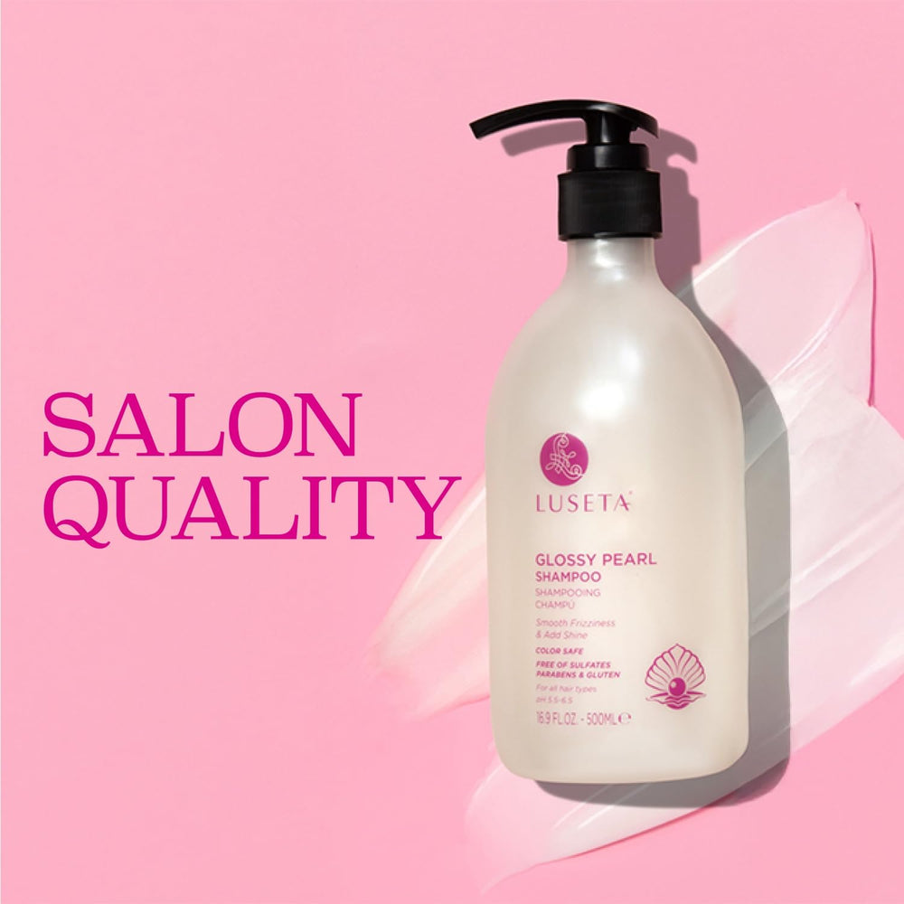 Luseta glossy pearl shampoo daily-use routine promotes consistent shine.