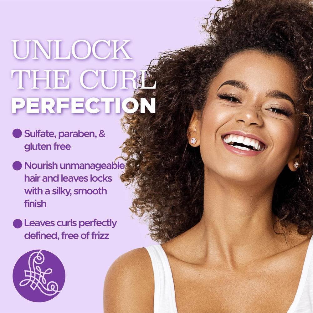 Luseta ingredients schematic highlights plant-based nourishment for curls