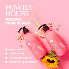 Luseta Keratin Conditioner application for smoother, detangled hair.