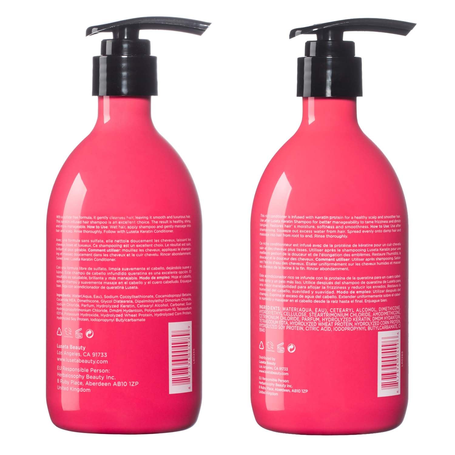 Luseta Keratin Conditioner smoothing waves for easier manageability.