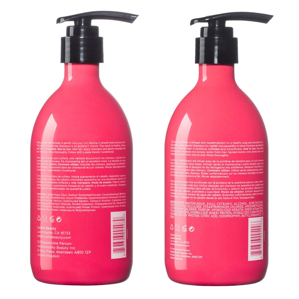 Luseta Keratin Conditioner smoothing waves for easier manageability.