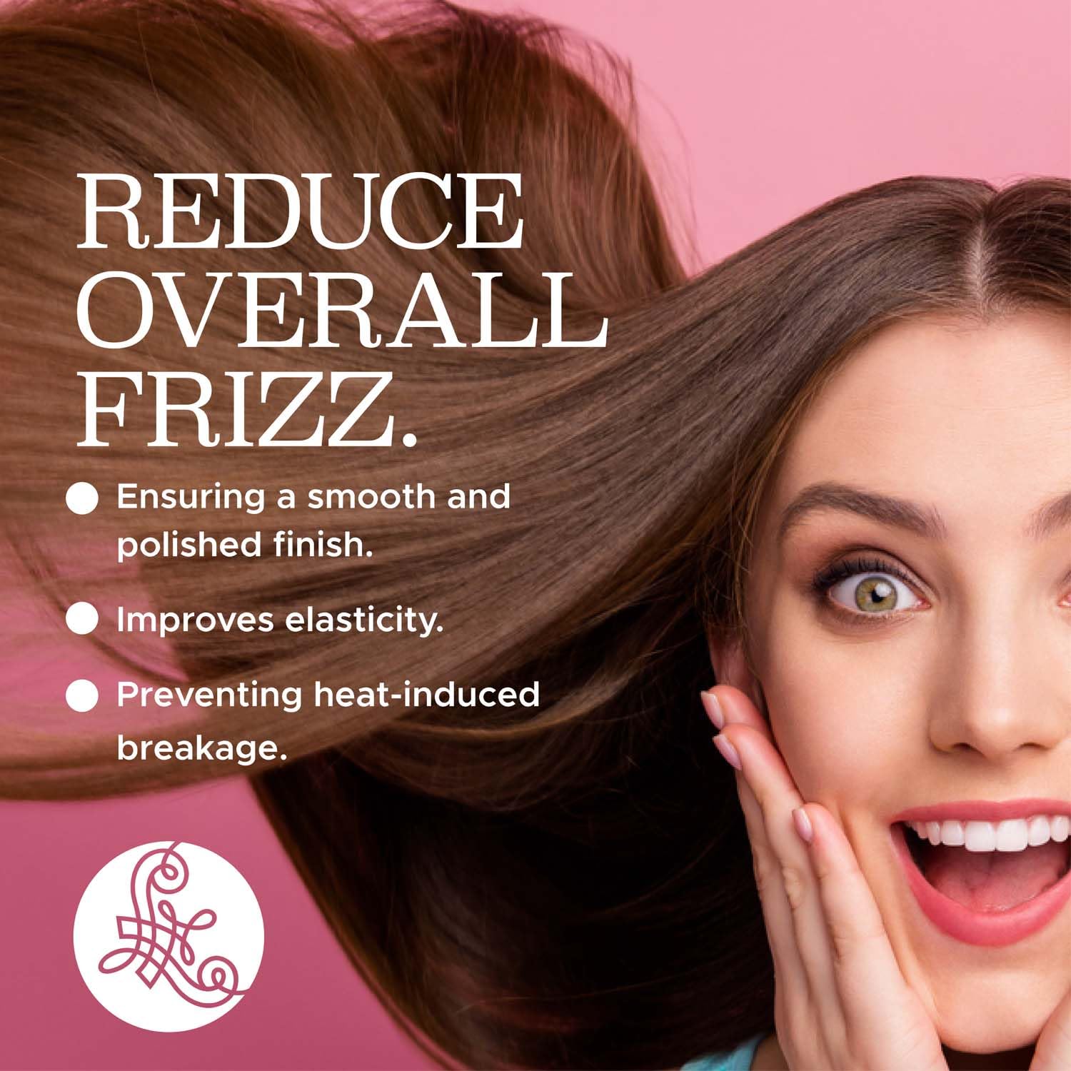Hair appears shiny after using Luseta Keratin Heat Protectant.