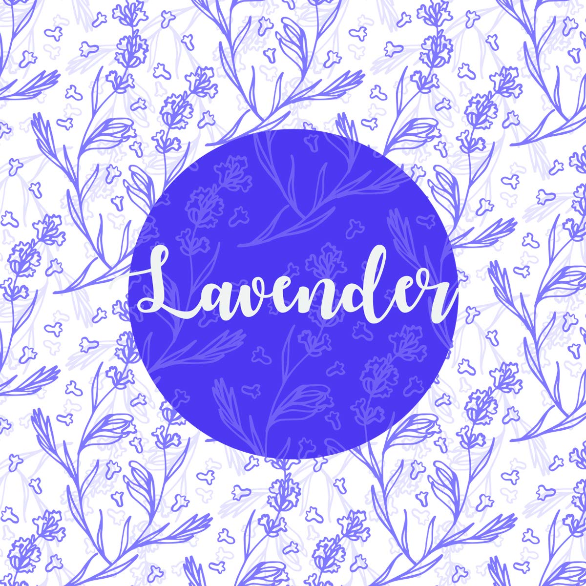 Luseta Lavender bottle on shelf with lavender sprigs