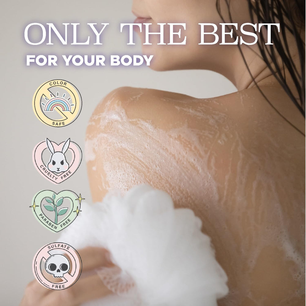 Texture shot reveals rich, creamy lather that hydrates skin.