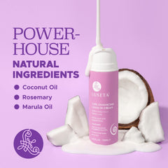 Luseta packaging indicates sulfate-free formula for curls.