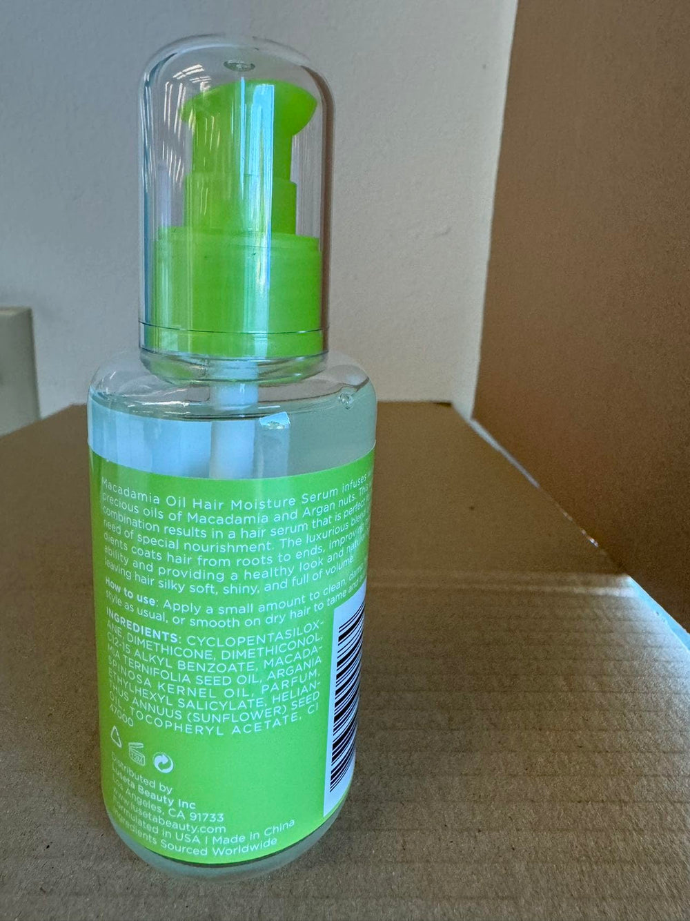 Luseta Macadamia Oil Serum bottle close-up suggests luxurious care