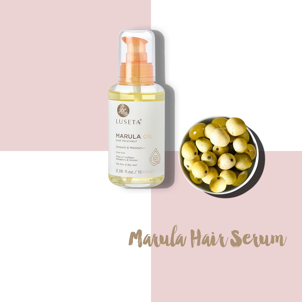 Luseta Marula Oil Hair Treatment finished look reveals healthy shine and frizz control.