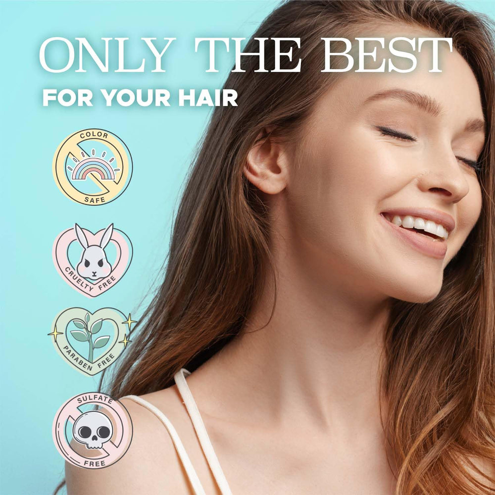 Luseta product ingredients back panel details the formula for healthier hair care.