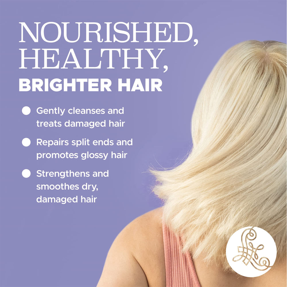 L Luseta Purple Conditioner gray hair image hints brassy tone neutralization and brightness.