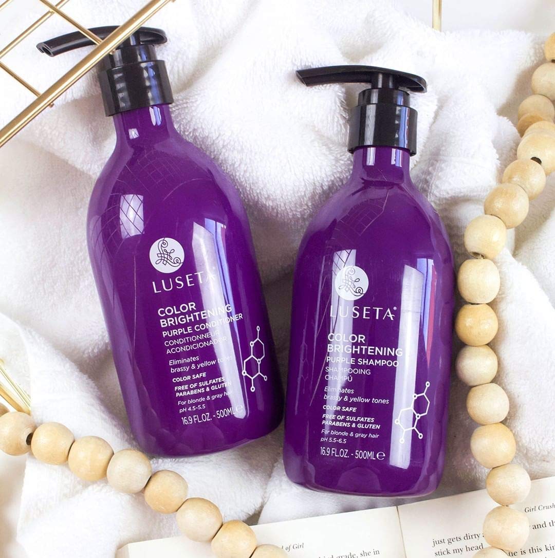 Luseta Purple Conditioner packaging box for safe color care
