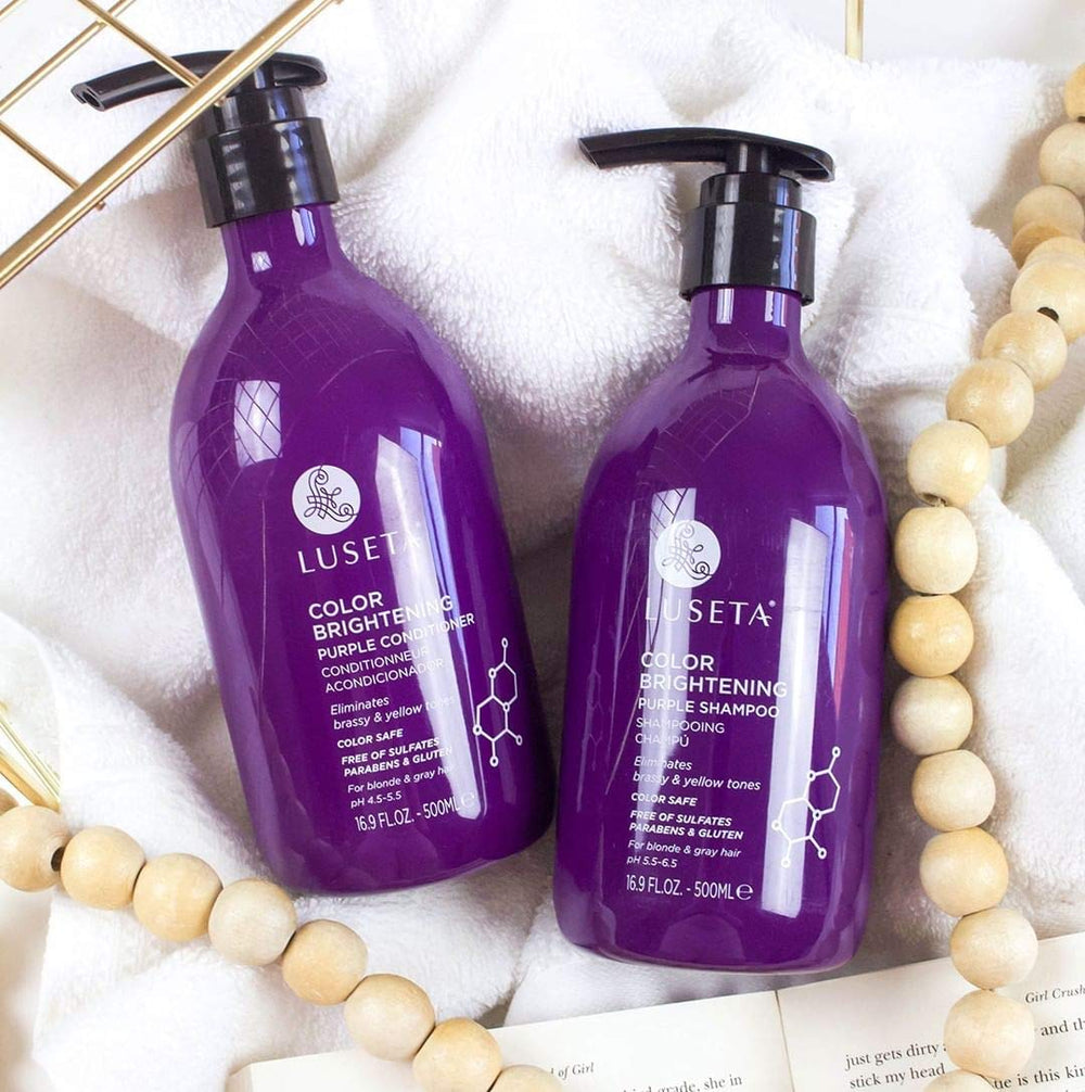 Luseta Purple Conditioner packaging box for safe color care