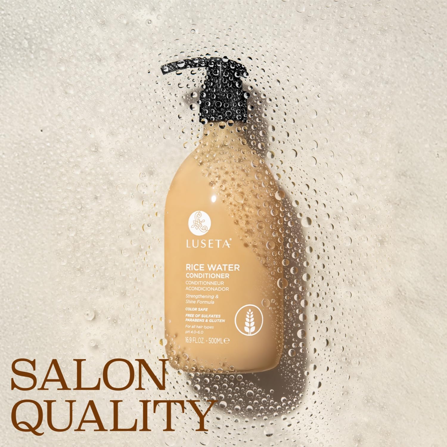 L Luseta conditioner after use reveals natural shine and hydrated strands.