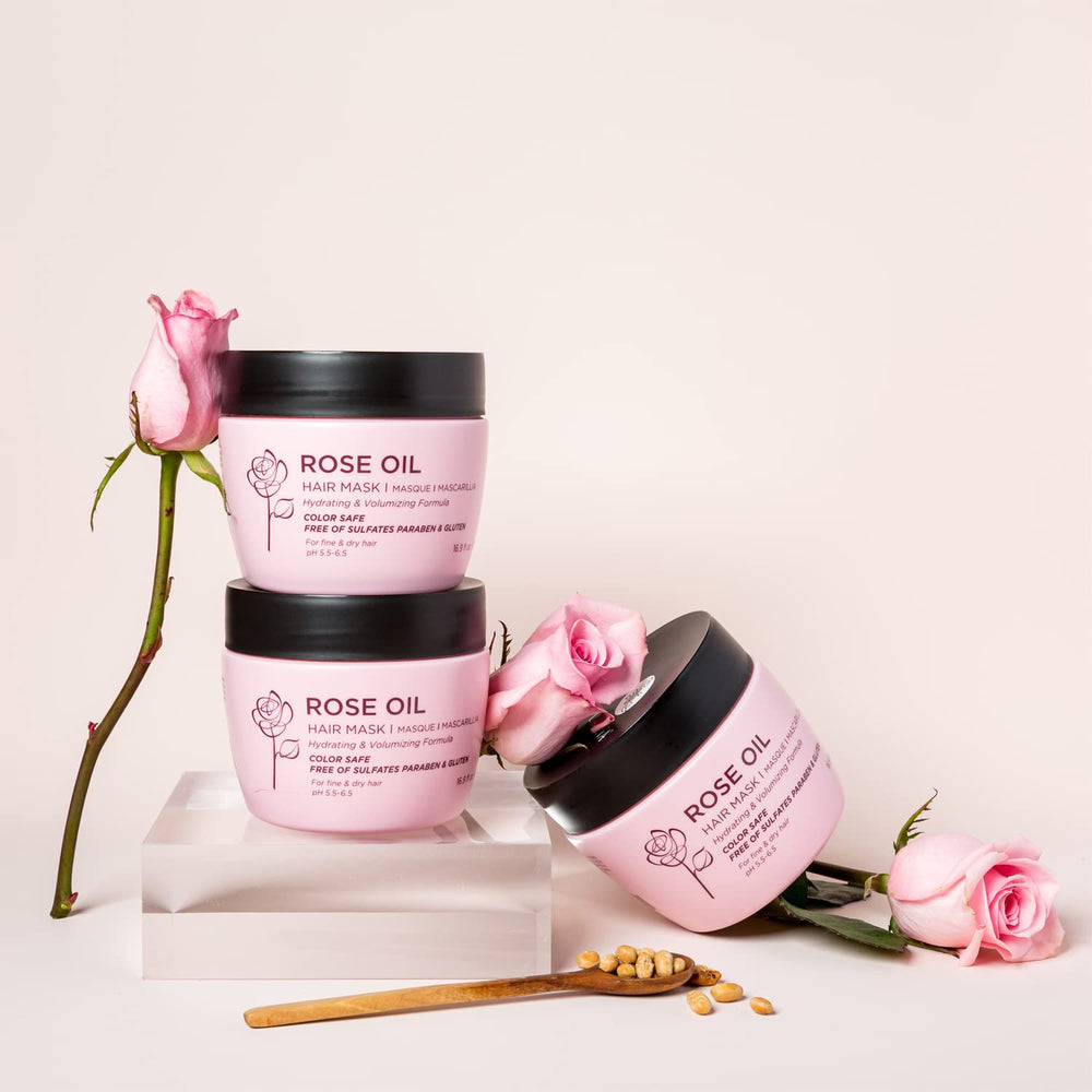 Luseta Rose Oil Hair Mask hair detail showing creamy texture and shine