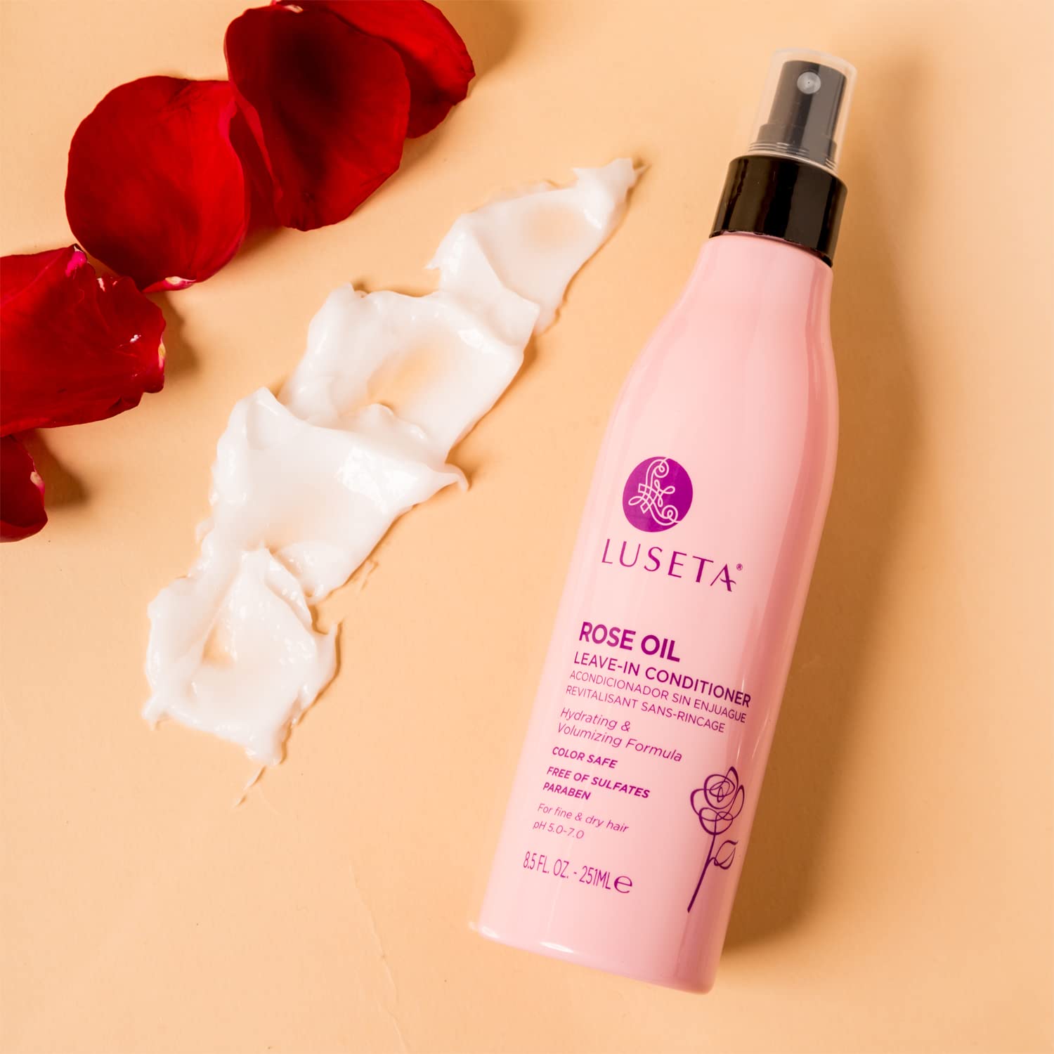 Luseta Rose Oil Leave-In adds volume to fine hair without weighing it down