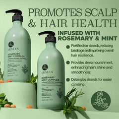 Luseta Rosemary Mint Strengthening Conditioner bottle for detangling and shine