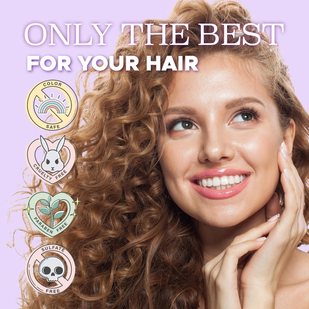 Luseta product image showcases shiny, defined curls with reduced frizz.