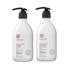 Luseta Tangle Free Routine Shampoo bottle front showing detangling capability.