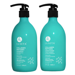 Luseta Thickening Shampoo bottle front view highlights collagen peptides for fuller hair.