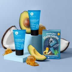 Luseta travel-size packaging shown for convenient on-the-go care.