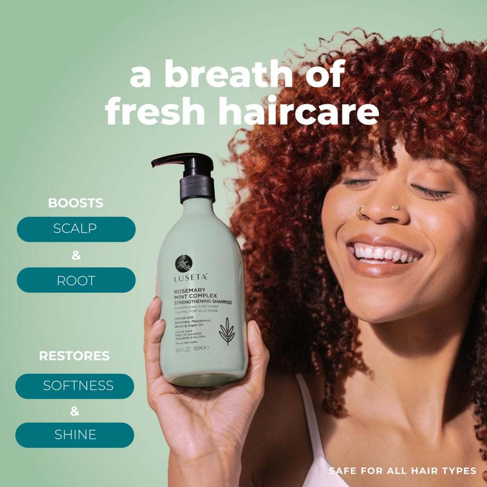Luseta Trio hair care set packaging display for easy shopping