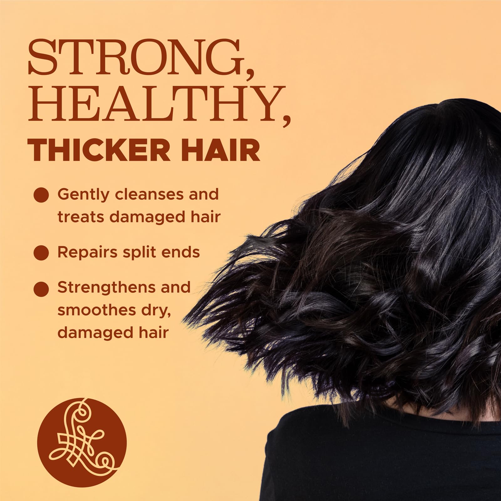 Luseta turmeric collagen conditioner bottle promotes smoother, fuller-looking hair.
