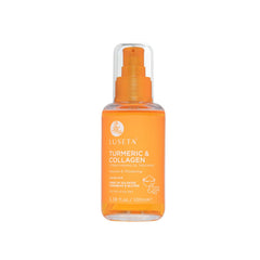 Luseta Turmeric & Collagen Hair Serum bottle boosts shine and reduces breakage.
