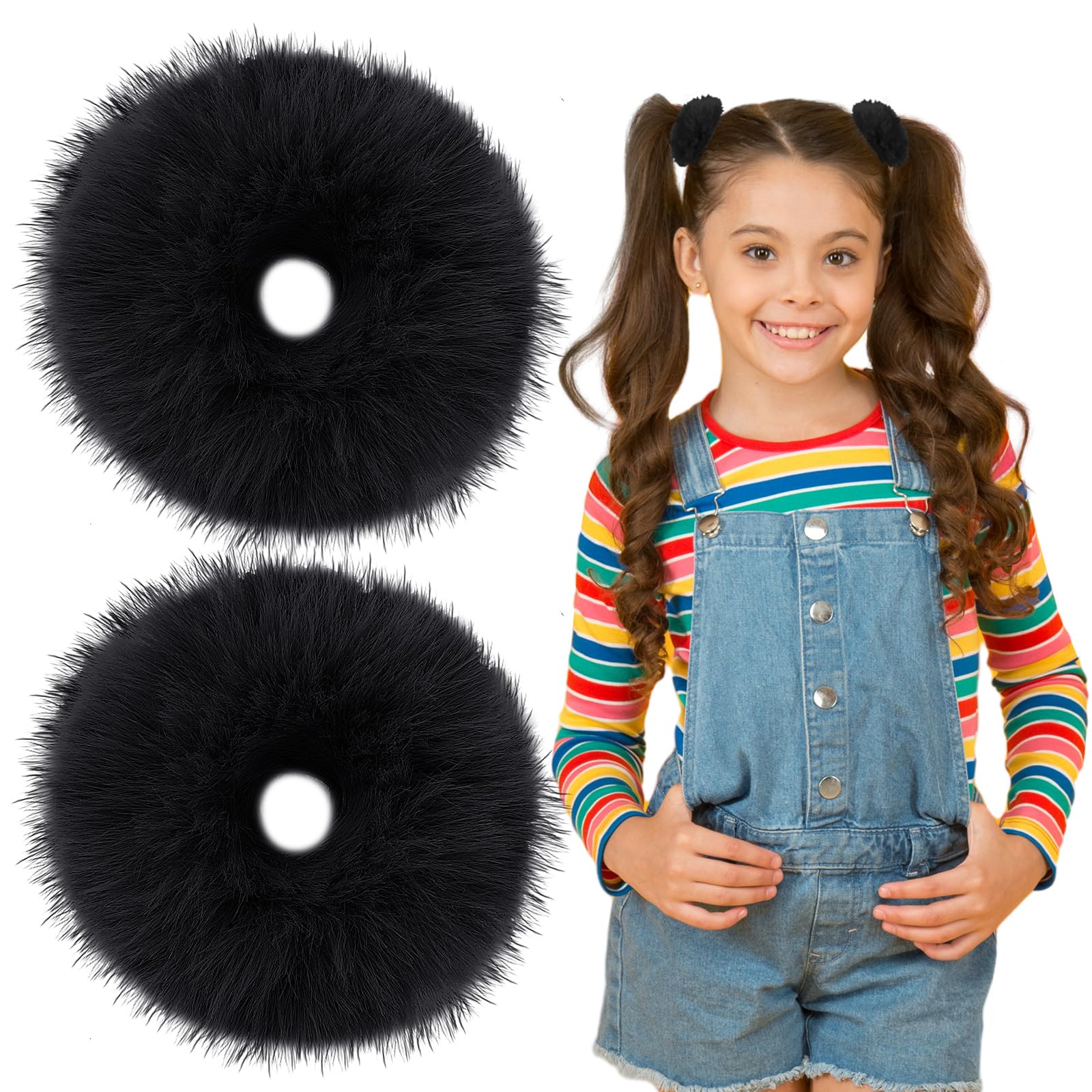 Lusofie pom pom hair accessory child use