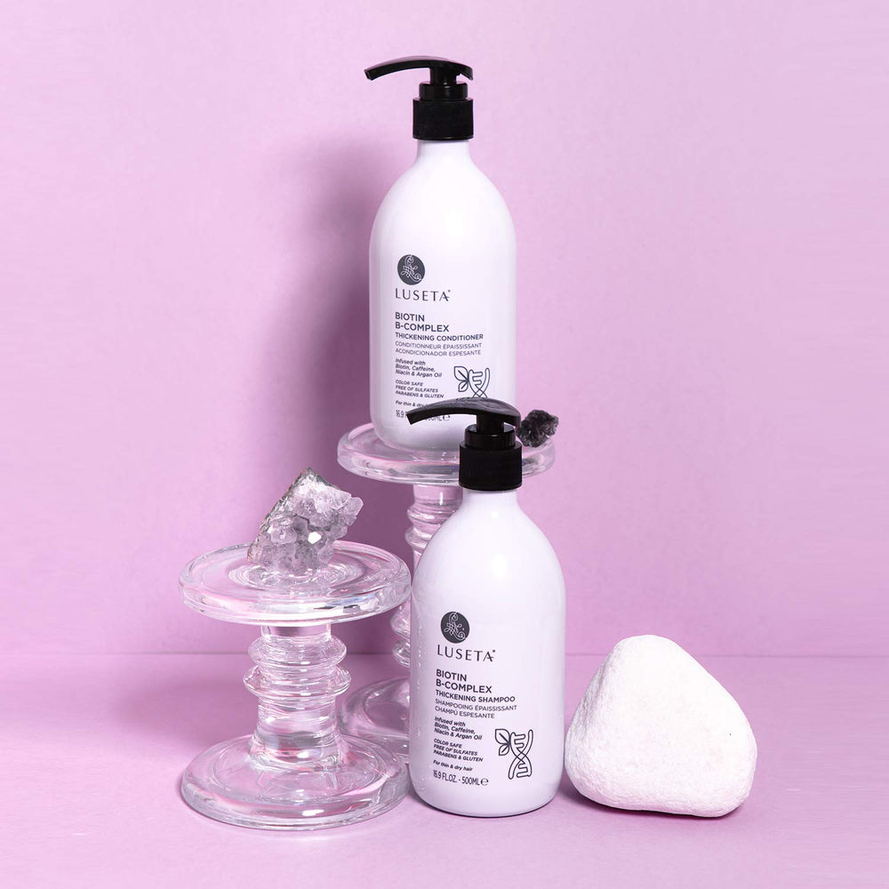 L LUSETA shampoo with argan oil drops nourishes strands during wash
