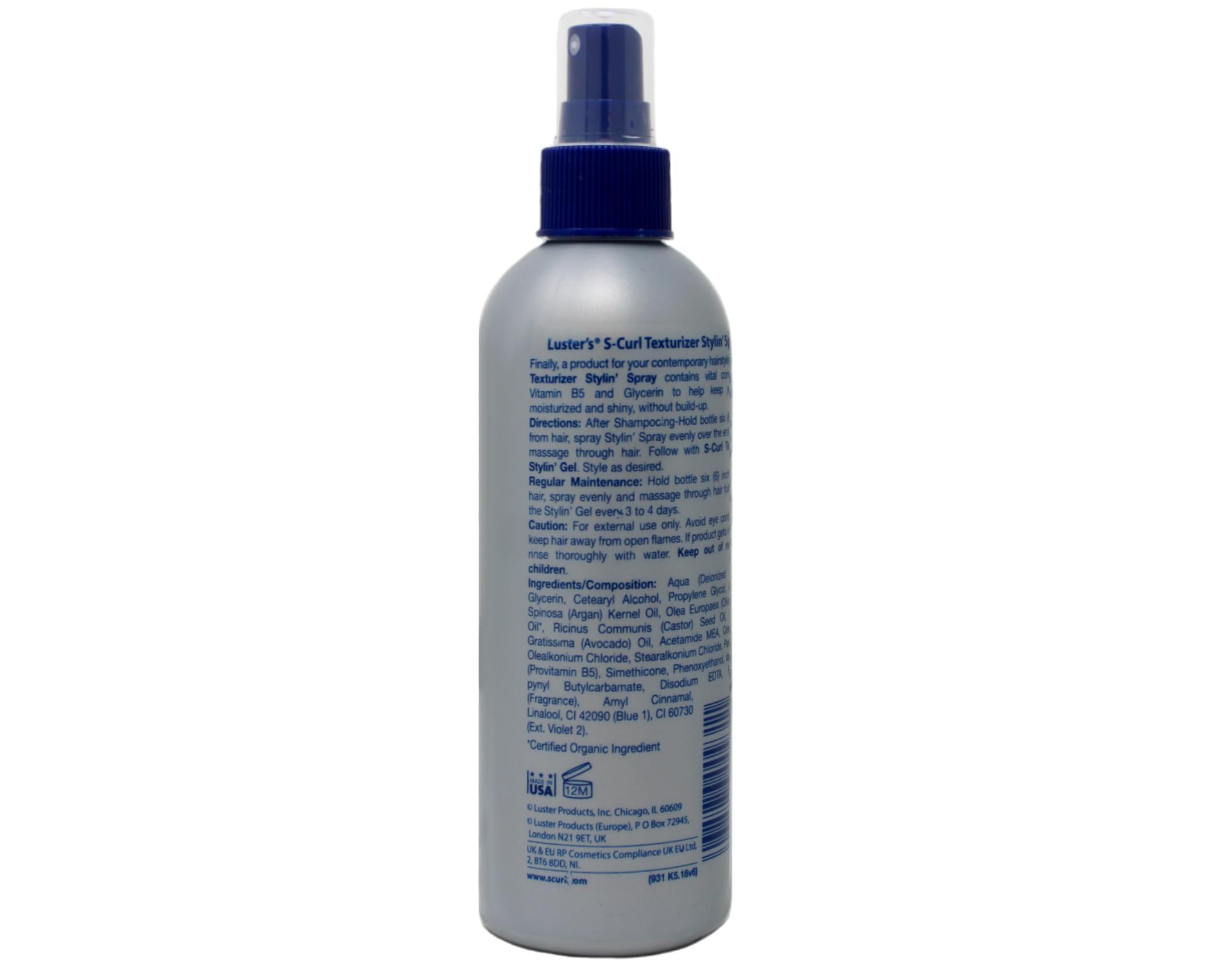Luster S Curl Texturizer Spray defines waves for lasting texture with a soft, natural finish.