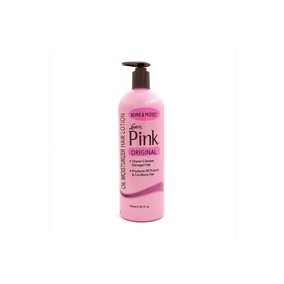 Luster's Pink Oil Moisturizer bottle shows deep hydration and easy styling.