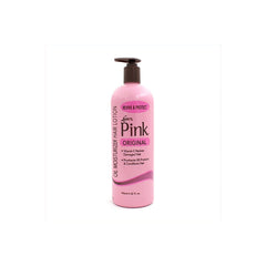 Luster's Pink Oil Moisturizer bottle shows deep hydration and easy styling.