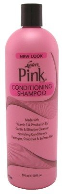 Luster's Pink Shampoo & Conditioner 2-pack bottles, front view, delivering moisture and shine.