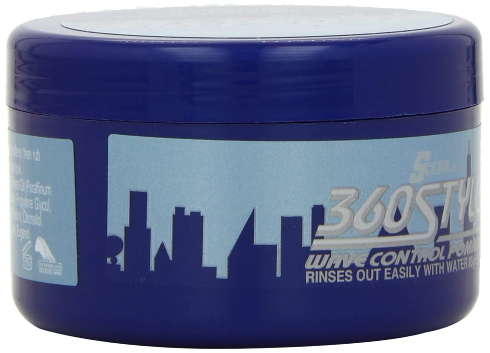 Texture swirl of Luster's S-Curl 360 Wave Control Pomade