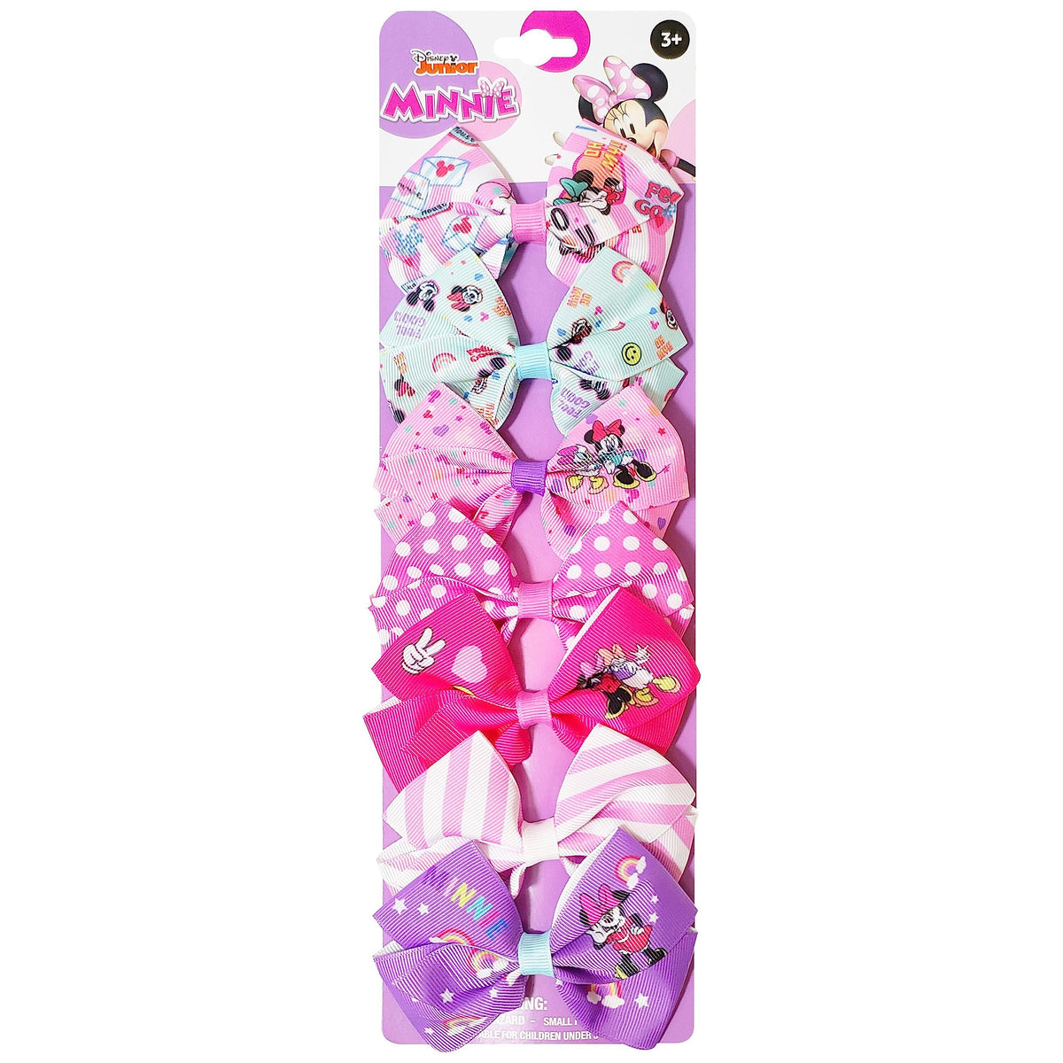 Luv Her Disney Minnie Mouse bows on card for quick, colorful styling.