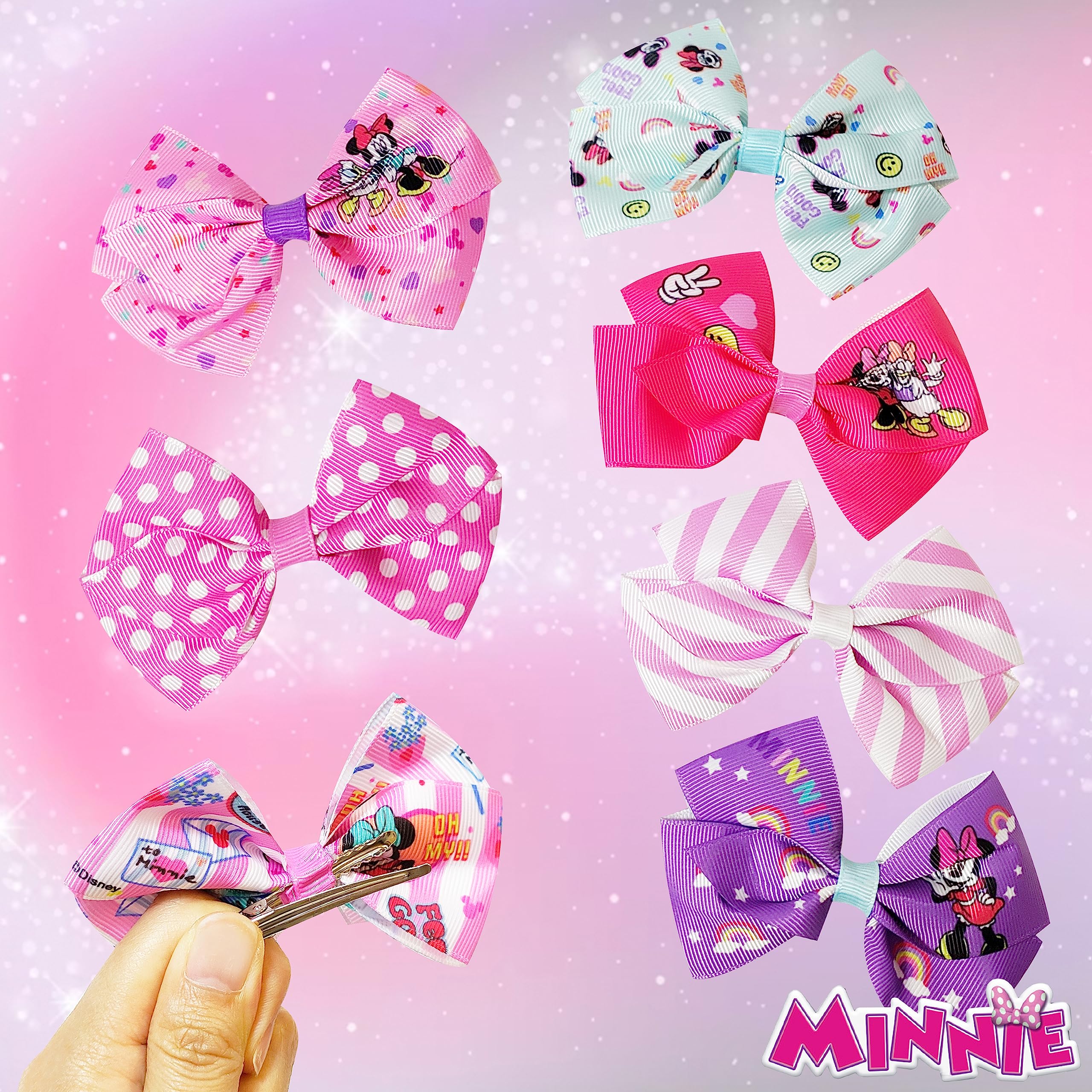 Luv Her exclusive collab Minnie bows illustrating licensed quality.