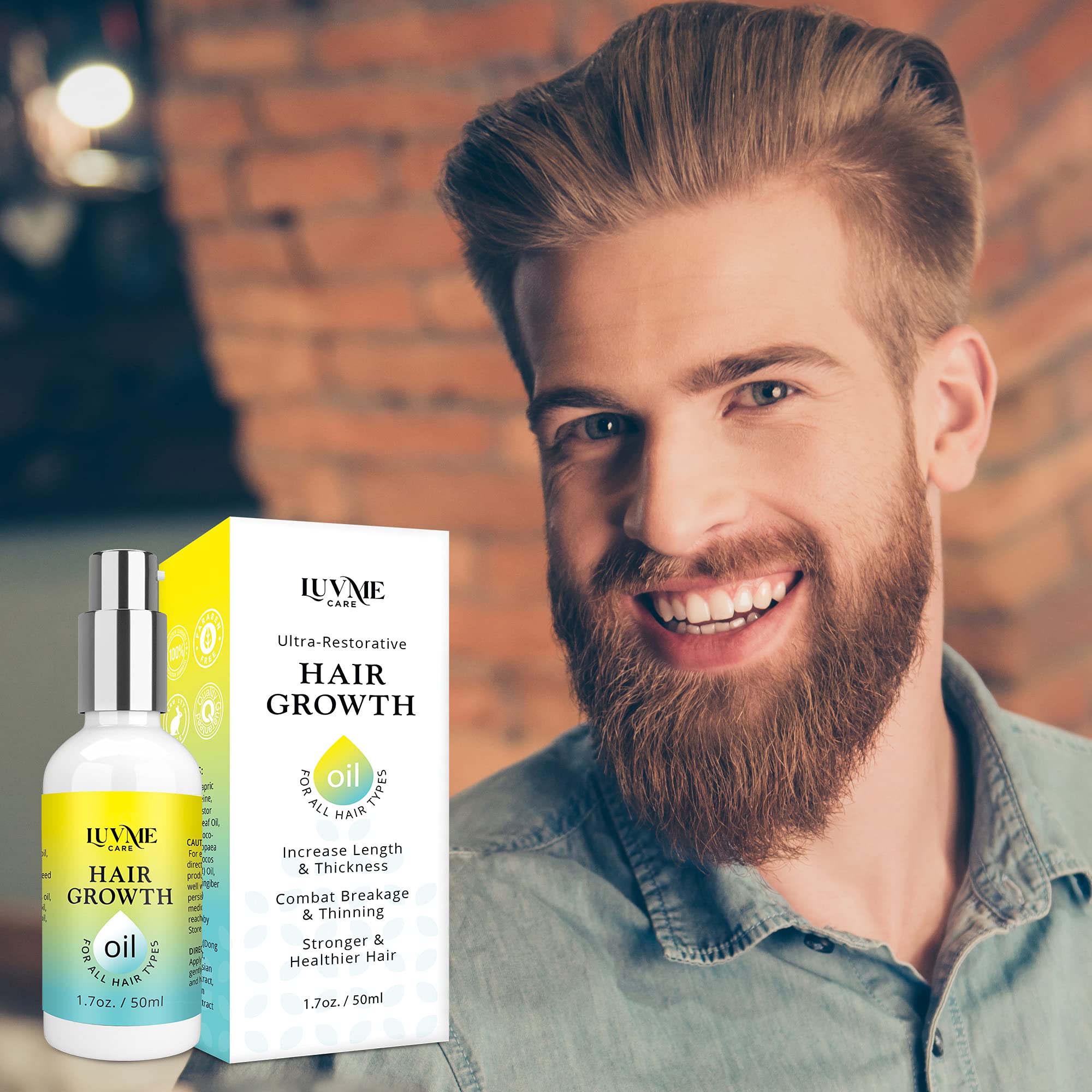 Luv Me Care Biotin Hair Growth Oil texture appears light and absorbent